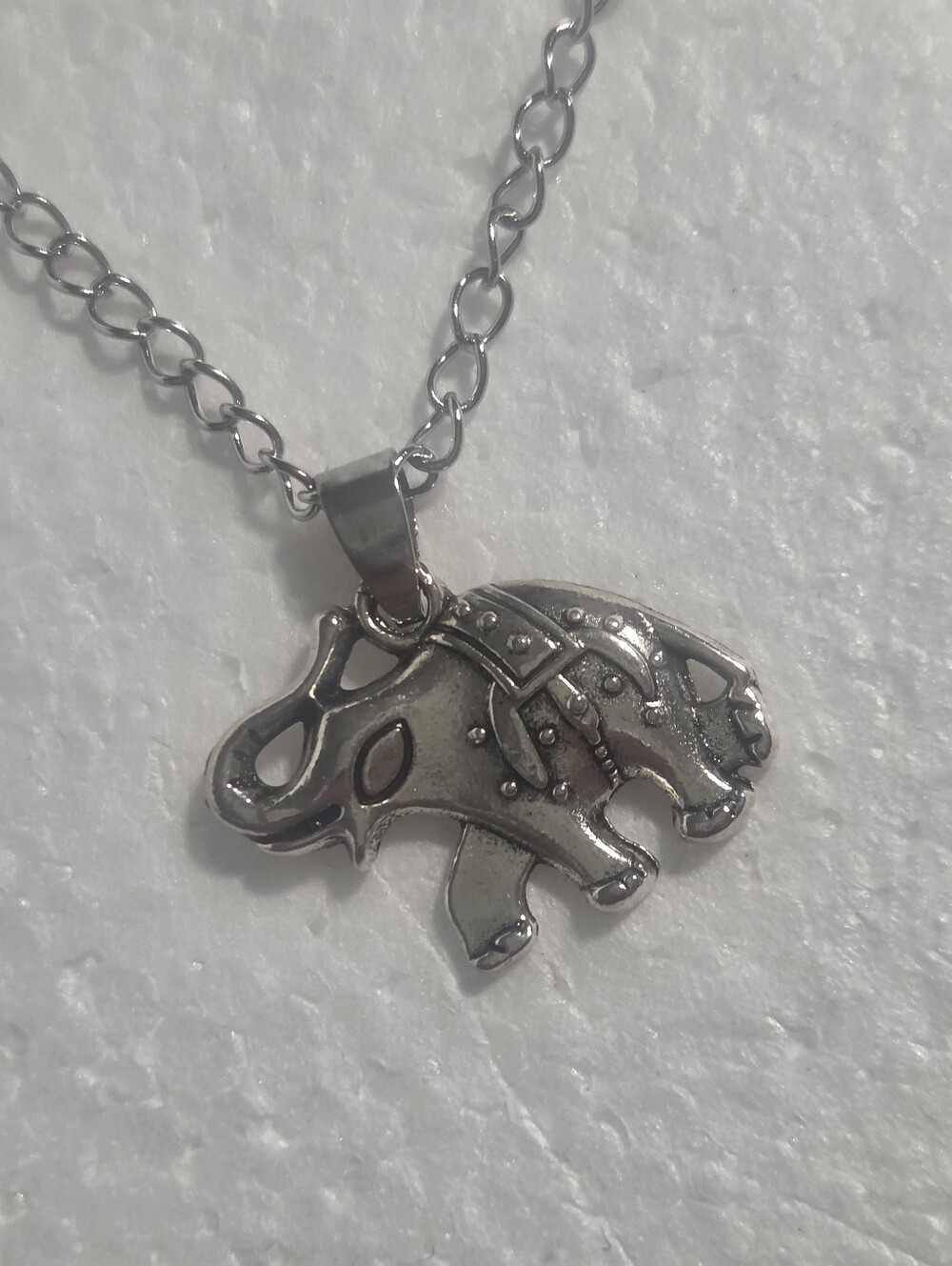 Handcrafted Silver Elephant Pendant Necklace